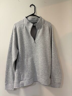 Men's Heather Light Gray Quarter-Zip Sweater Pullover